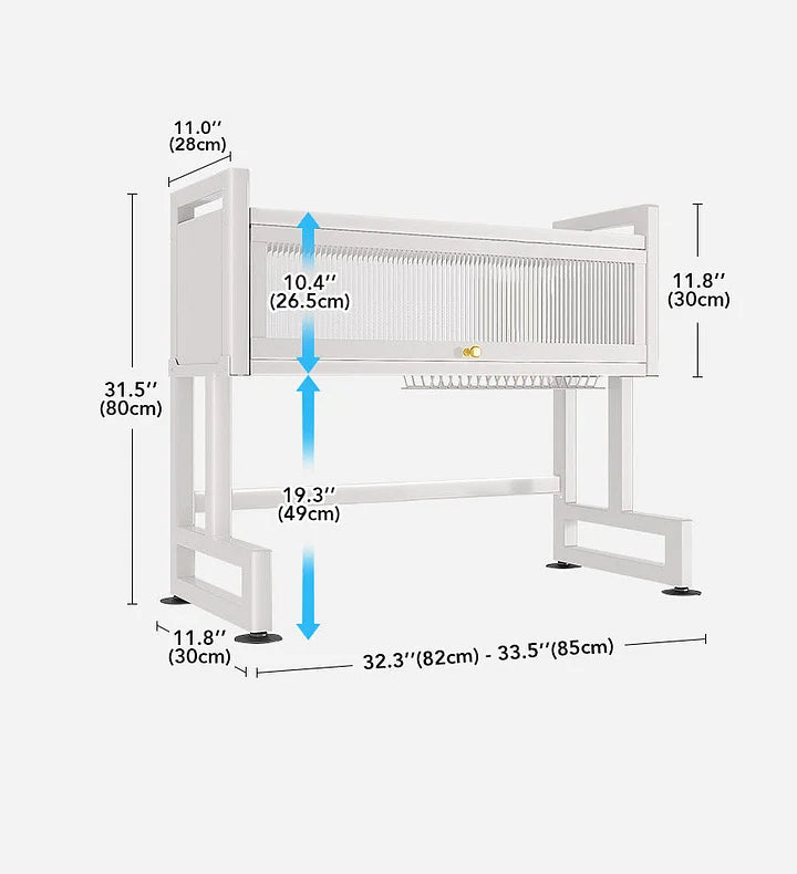 ESCURRIDOR  DE PLATOS  CON TAPA DE POLICARBONATO 85CM