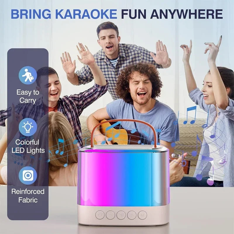 PARLANTE CON DOS MICROFONO INALÁMBRICO PARA KARAOKE