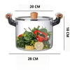 OLLA DE VIDRIO BOROSILICATO 5.5Lt.