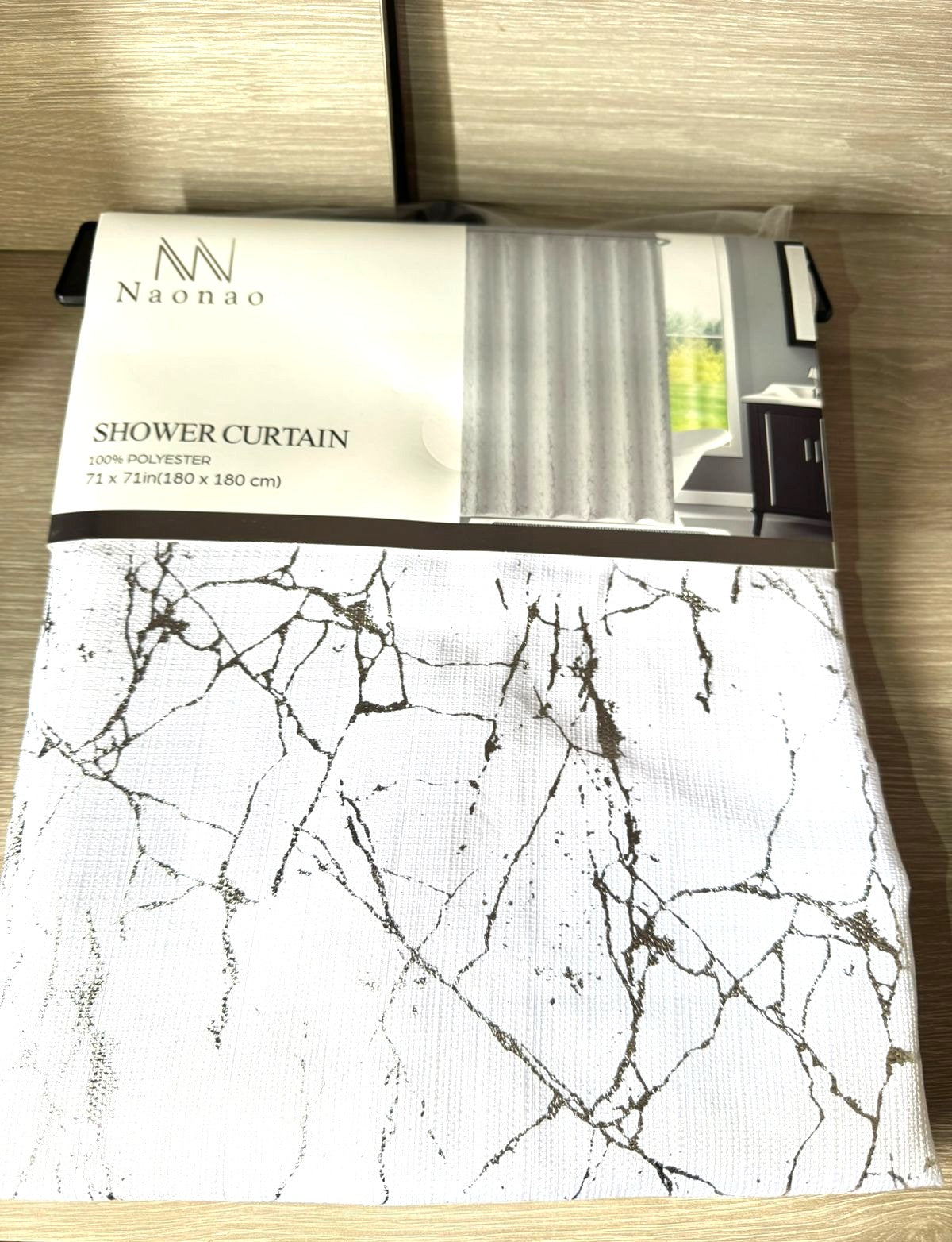 CORTINA DE DUCHA DE TELA LAVABLE