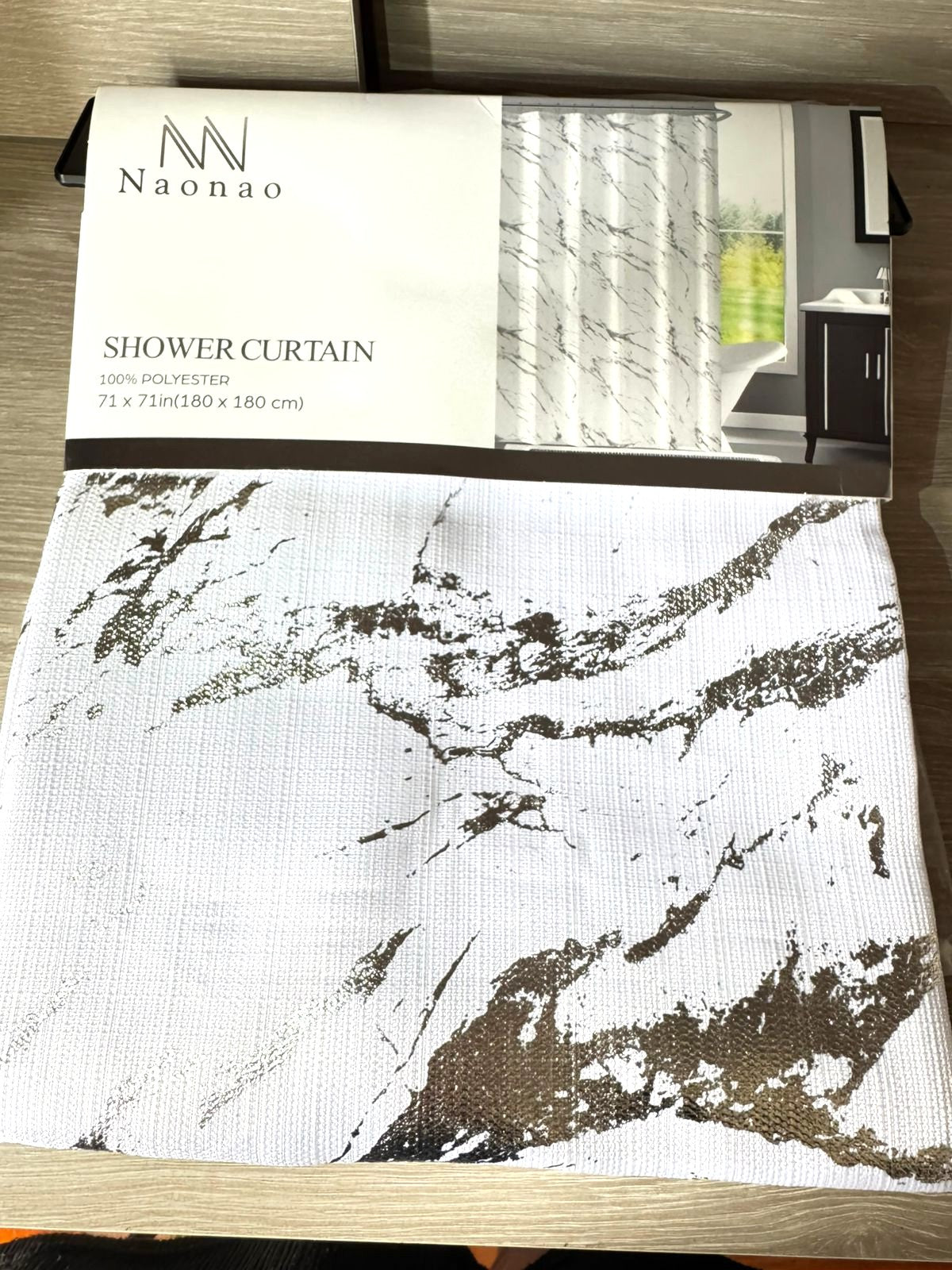 CORTINA DE DUCHA DE TELA LAVABLE