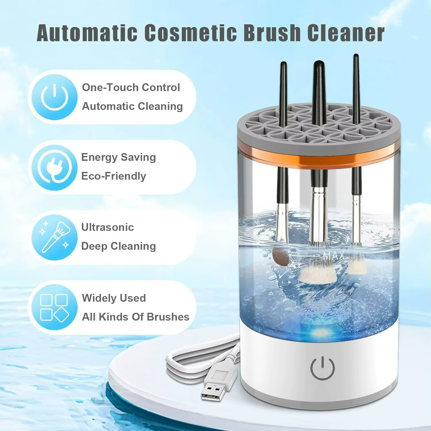 LIMPIADOR ELÉCTRICO DE BROCHAS DE MAQUILLAJE