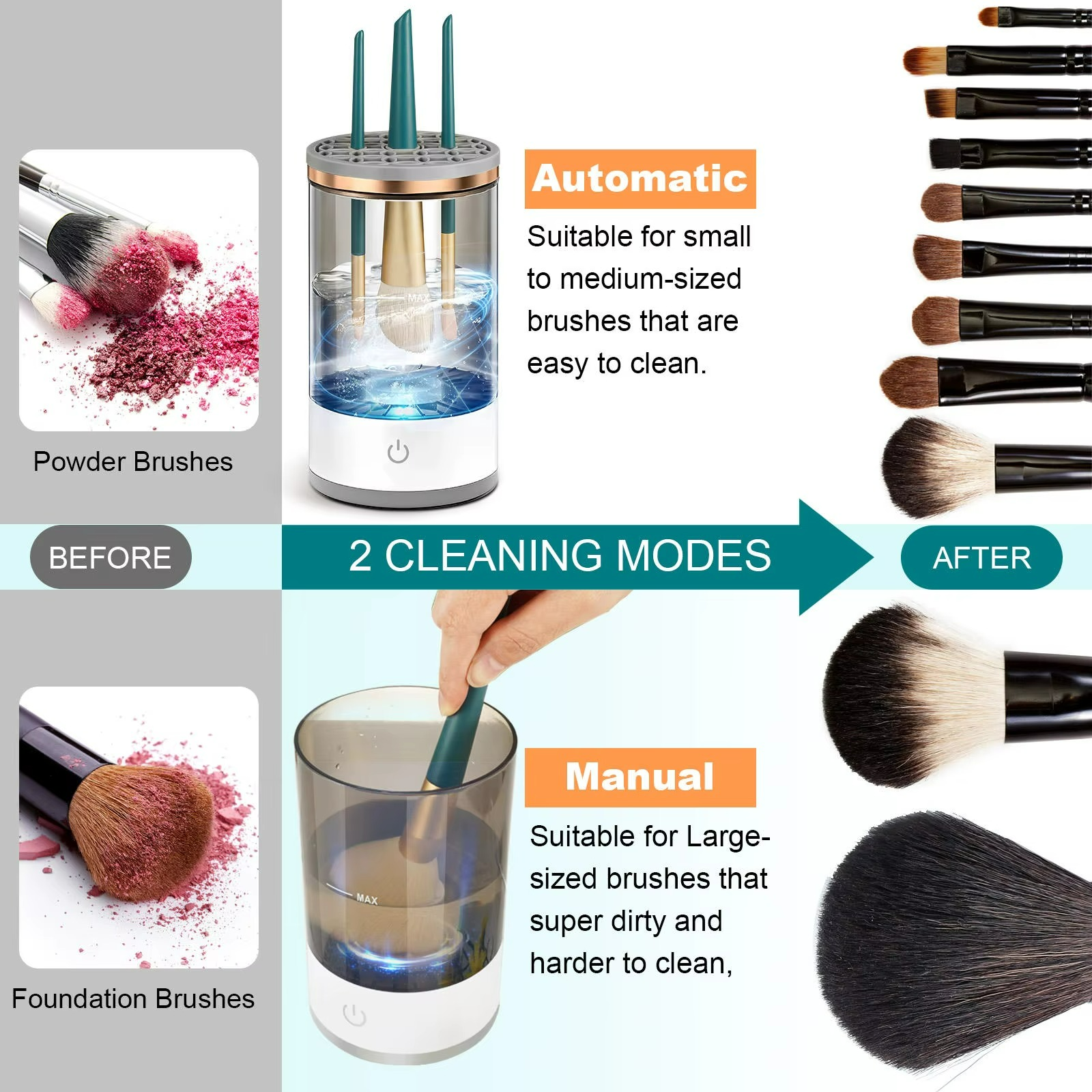 LIMPIADOR ELÉCTRICO DE BROCHAS DE MAQUILLAJE