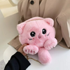 CARTERA DE PELUCHE CON DISEÑO GATITO