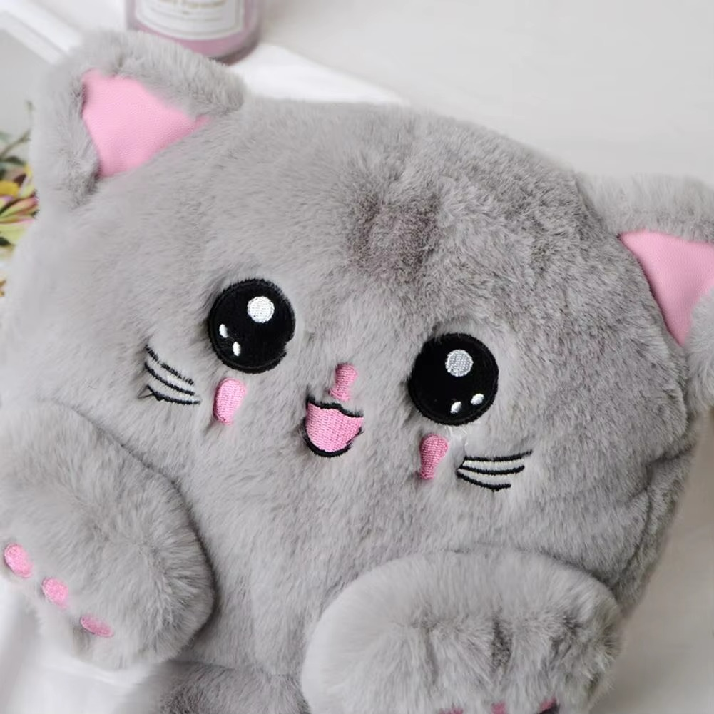 CARTERA DE PELUCHE CON DISEÑO GATITO