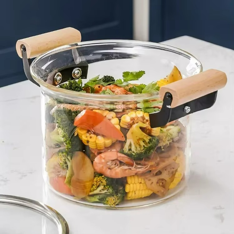 OLLA DE VIDRIO BOROSILICATO 5.5Lt.