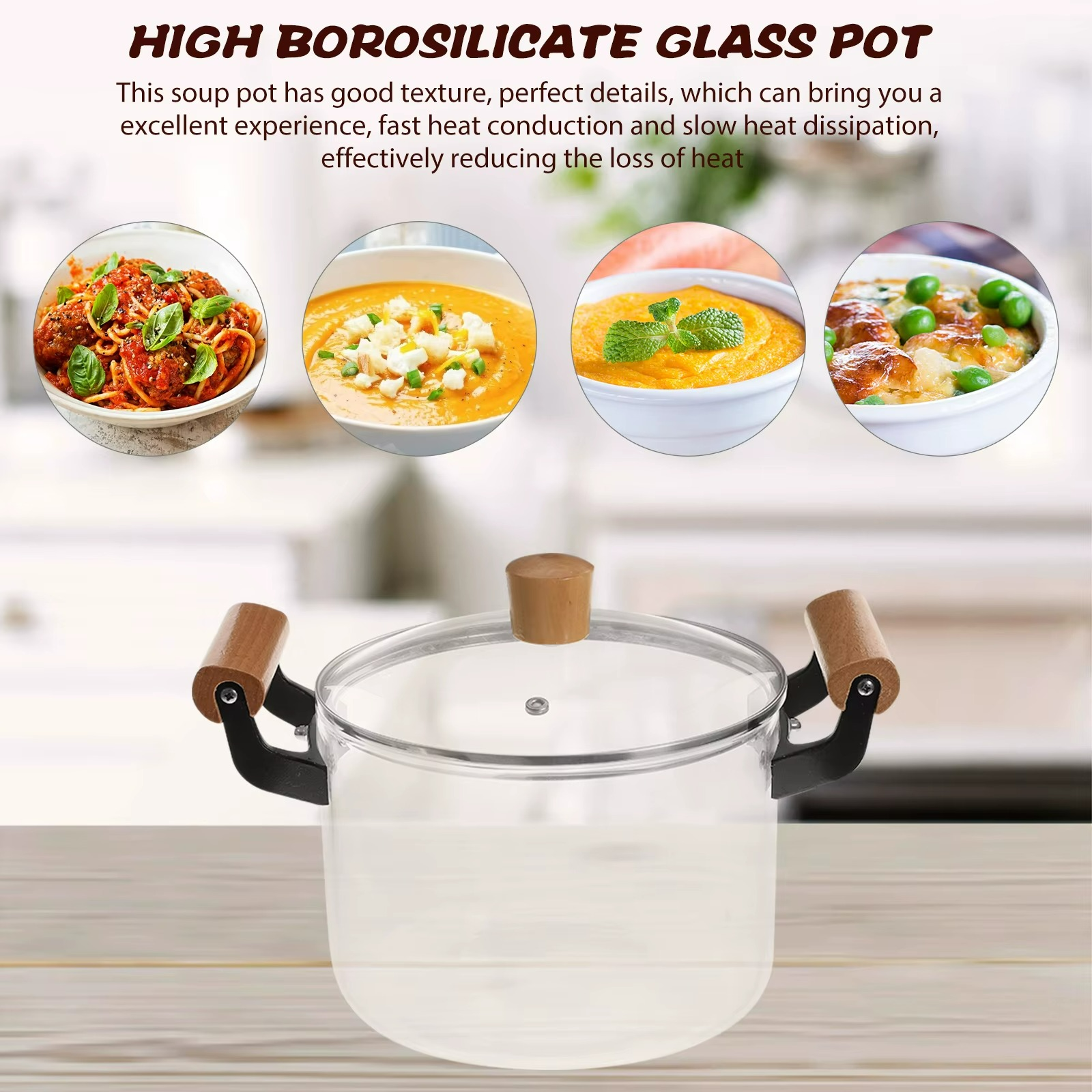 OLLA DE VIDRIO BOROSILICATO 3.5Lt.