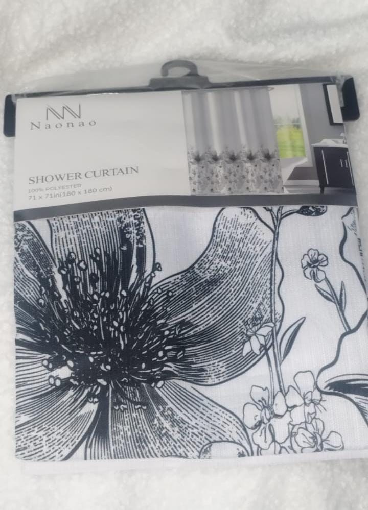 CORTINA DE DUCHA DE TELA LAVABLE