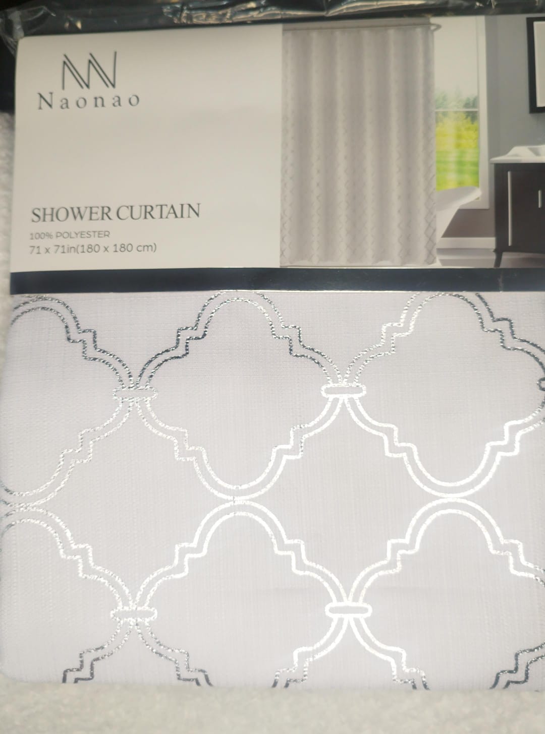 CORTINA DE DUCHA DE TELA LAVABLE