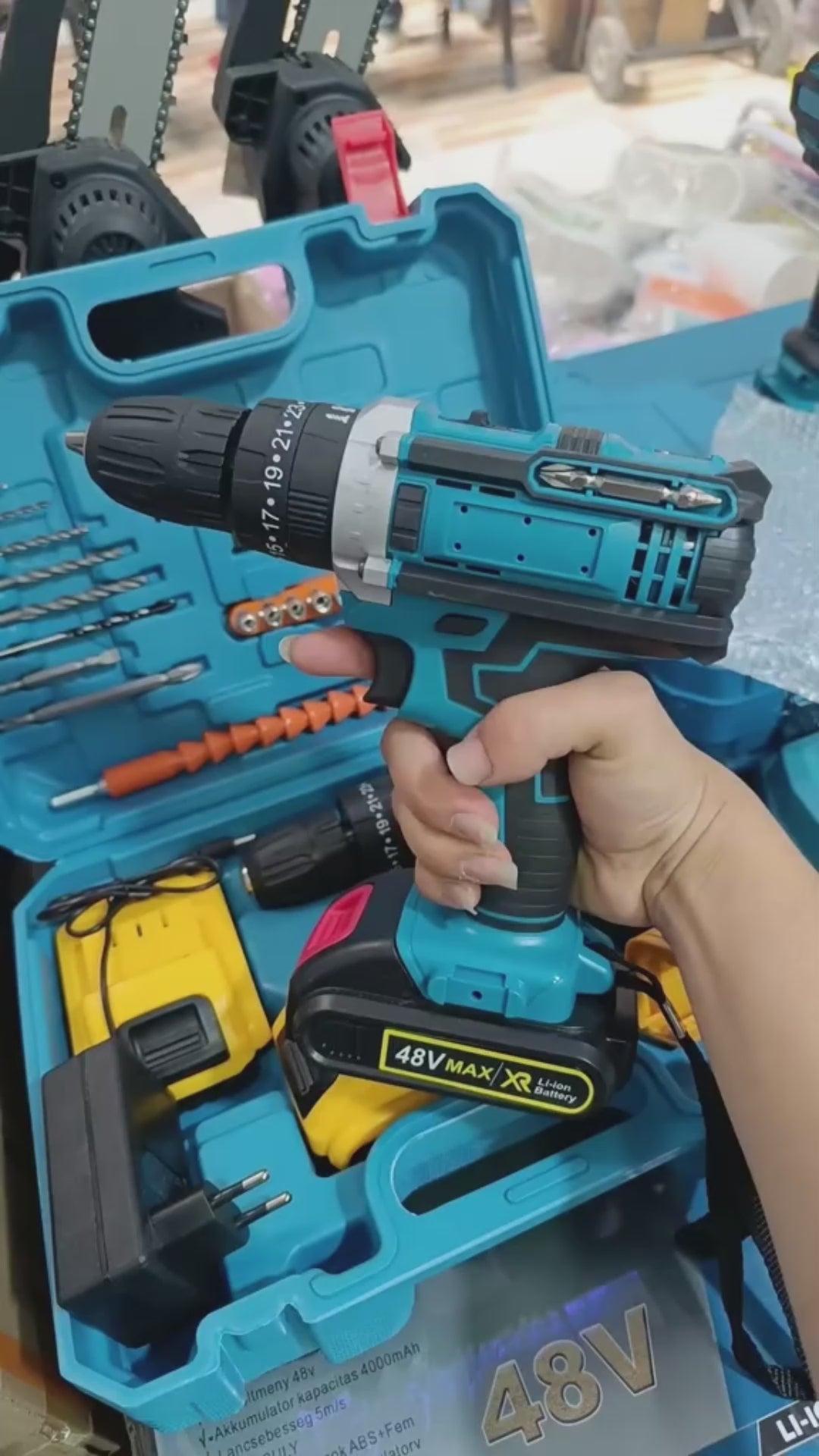 TALADRO INALÁMBRICO MULTIFUNCIONAL 27 PCS  E 48V