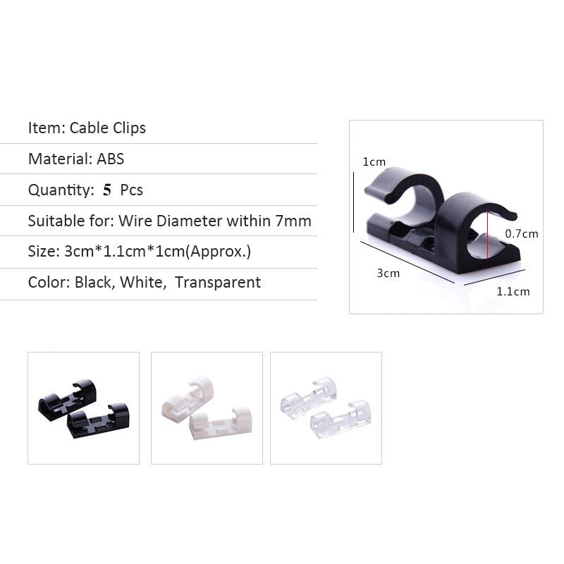 CLIP ADHESIVOS PARA CABLES